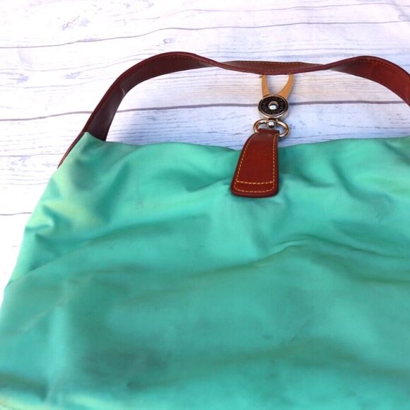 Dooney & Bourke Nylon Logo Hobo Shoulder Bag Green - Picture 5 of 15
